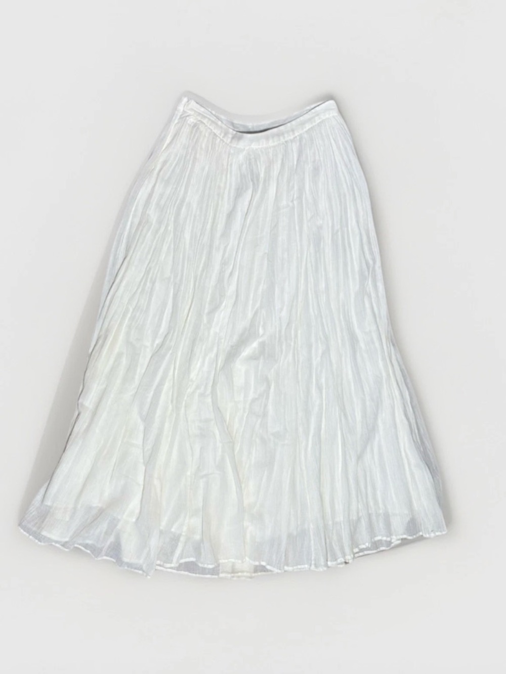 Pins And Needles Anthropologie Maxi White Skirt Zip Size 8